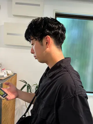 ミディアム パーマ メンズ sakura🌸 レイヤー/韓国ヘアのヘアスタイル