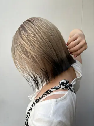 ミディアム カラー 藤山大地/髪質改善 /透明感/ブリーチのヘアスタイル