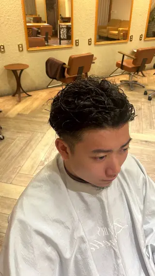 ショート パーマ メンズ HAIR'S Lunetta abeno所属・MIZUKI 💜🎀のヘアスタイル