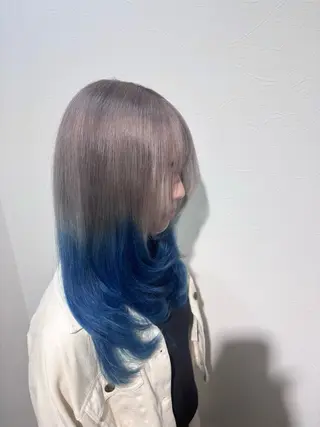 ロング カラー ブリーチ予約率90% 以上✨森山陽向のヘアスタイル