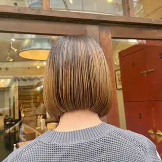 ミディアム カラー GO TODAY SHAiRE SALON 原宿本店所属・ボブ/レイヤー/ ハッシュカット/河内のヘアスタイル