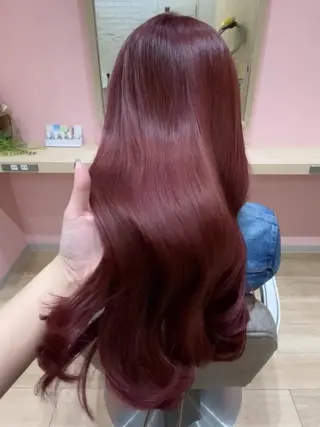 セミロング 透明感カラー⭐︎ コナツのヘアスタイル