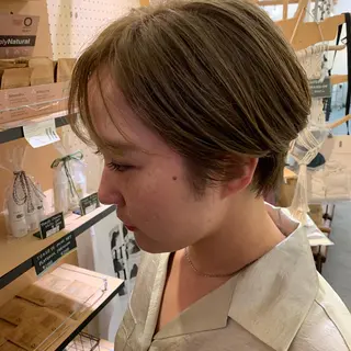 ショート 艶髪color💎髪 質改善ストレート大吉のヘアスタイル