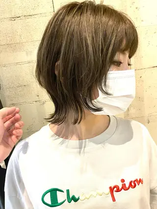セミロング カラー ヘアアレンジ TOPSTYLIST 🇬🇧JIMMYのヘアスタイル