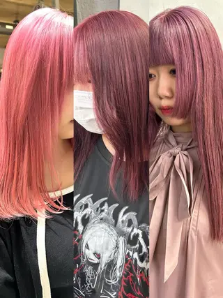 セミロング カラー ✨ブリーチ特化✨ 💚Acchon💚のヘアスタイル