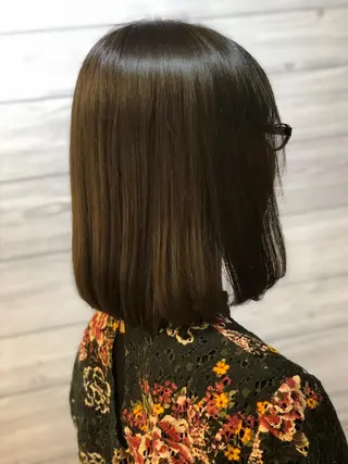 ミディアム カラー 縮毛矯正・髪質改善 人気No1🩶北島のヘアスタイル