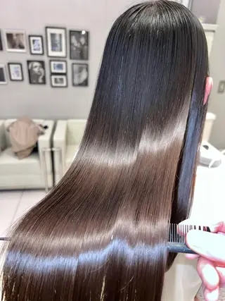 ロング 縮毛矯正/髪質改善/ ブリーチ/東陽町✨のヘアスタイル