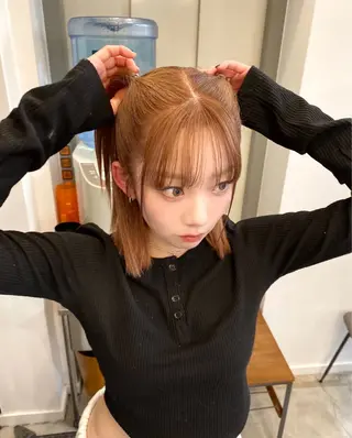 ミディアム ヒカル/ミディアム パーマ/ロングパーマのヘアスタイル