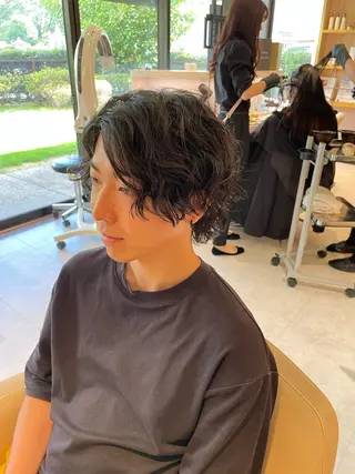 ミディアム パーマ メンズ メンズ専門美容師✂︎ 大庭勝己のヘアスタイル