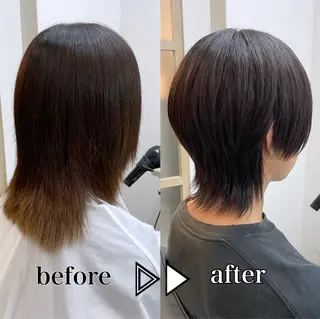 ミディアム EMANON新宿南口所属・🦄中性ウルフ ☁️Shiori🦄のヘアスタイル