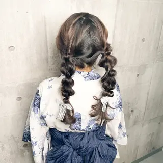 ロング ヘアアレンジ アレンジ🎀ツヤ髪✨ 北野亜優実🌱のヘアスタイル