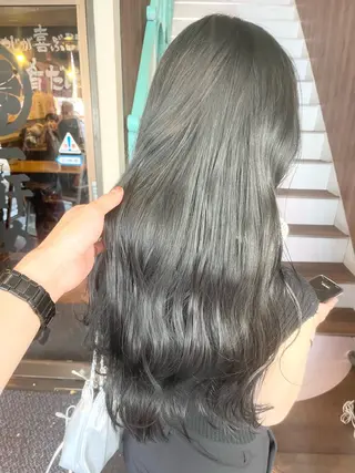 ロング カラー パーマ ヘアアレンジ 暗髪透明感カラー/ インナー/小島良太のヘアスタイル