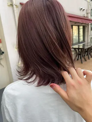 ミディアム カラー ボブ美容師 /馬場 翼のヘアスタイル