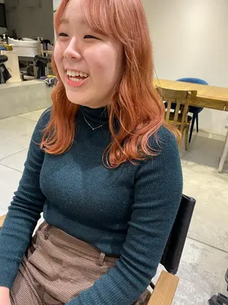 セミロング カラー パーマ ヘアアレンジ ネイル パーマスタイル🔅 sayacaのヘアスタイル