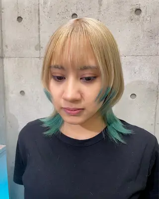 ミディアム ハイトーン/ブリーチ /ウルフ⛓️MAKIのヘアスタイル