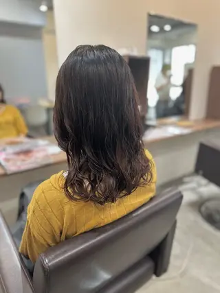 ミディアム カラー パーマ 縮毛矯正✨ 透明感カラー✨山下のヘアスタイル
