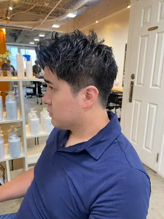 ショート メンズ RIN／韓国ヘア レイヤーカットのヘアスタイル