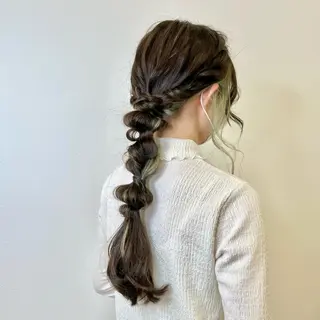 ロング ヘアアレンジ オシャマヘアーCinQ二川店所属・大嶽 楓のヘアスタイル