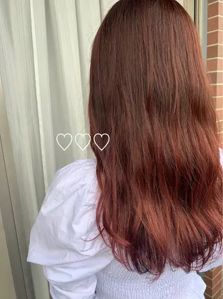 ロング カラー うえの ももねのヘアスタイル