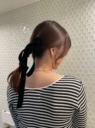 セミロング 透明感🍨レイヤー ヘアセット/miyuのヘアスタイル