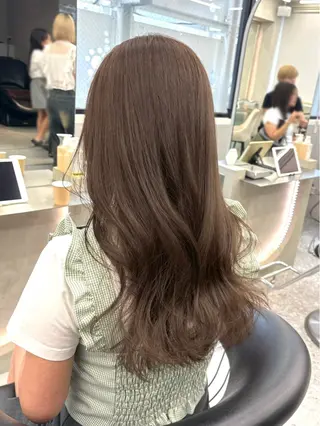 セミロング カラー ヘアアレンジ ベージュ🎀 ふみかのヘアスタイル