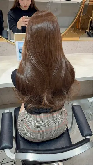ロング カラー ゆうか♡⟡.· 韓国ヘアのヘアスタイル