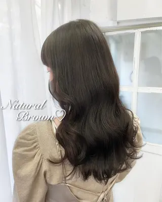 セミロング カラー 韓国ヘア🤍髪質改善 🇰🇷AKANEのヘアスタイル