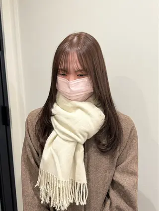 ロング カラー 内沼 恵留菜のヘアスタイル