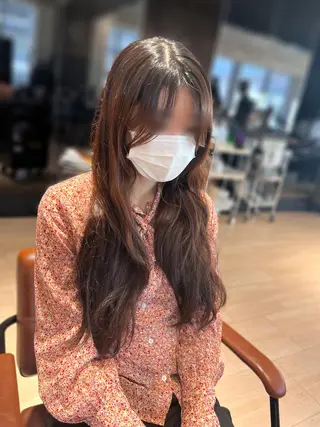 セミロング カラー 赤羽今日子/レイヤー /盛れる顔まわりのヘアスタイル