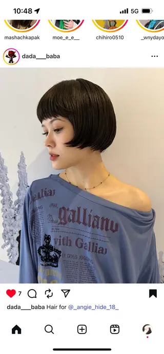 ショート yuka 中目黒のヘアスタイル