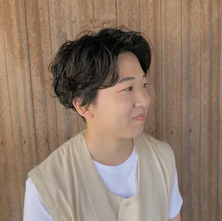 ショート パーマ イヌイ フウコのヘアスタイル