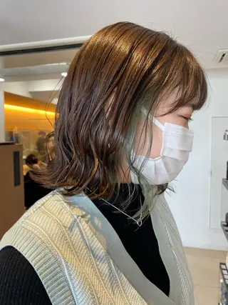 ミディアム カラー 透明感カラーブリーチ 🌼シゲモトアヤ🌼のヘアスタイル