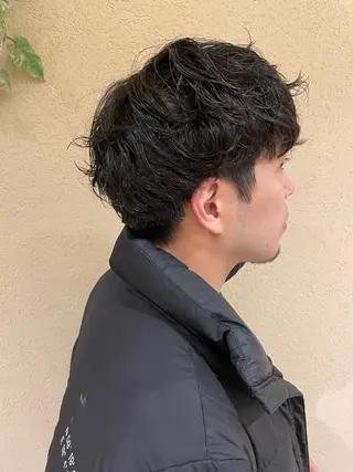 ショート 新宿メンズパーマ ヨモギダのヘアスタイル