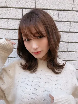 セミロング カラー レイヤー/艶髪/ 髪質改善/YUYAのヘアスタイル