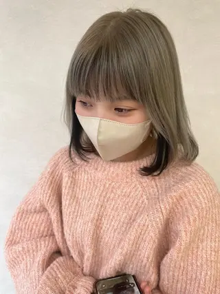 ミディアム カラー 韓国/透明感カラー さなのヘアスタイル