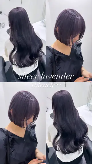 ロング カラー ヘアアレンジ 𝘳𝘺𝘰𝘬𝘢 髪質改善／ブリーチのヘアスタイル