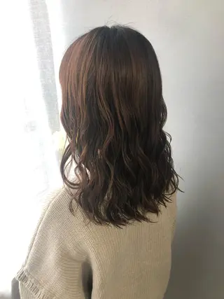 セミロング パーマ ロングパーマ木村 ボブパーマのヘアスタイル