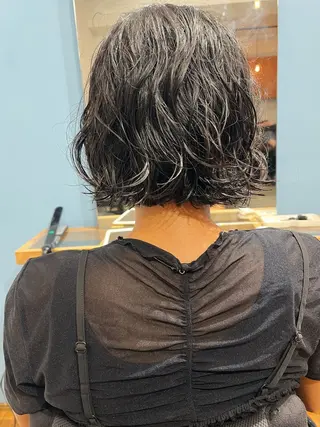 ショート パーマ 暖色・パーマ 🌼クニトウメイのヘアスタイル