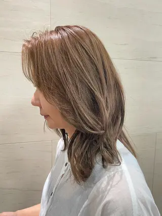 ミディアム カラー haf店長 ✂︎タカハシレン✂︎のヘアスタイル