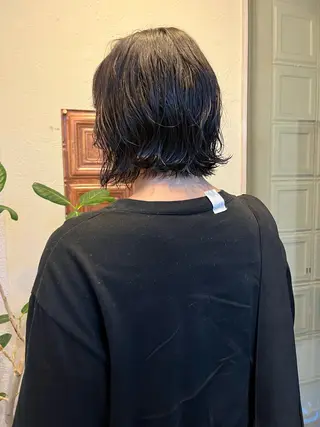 ミディアム パーマ メンズ 松野 心音のヘアスタイル