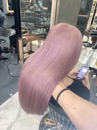 ロング カラー ZYNX所属・MAHIRO/複雑 履歴/ハイトーンのヘアスタイル