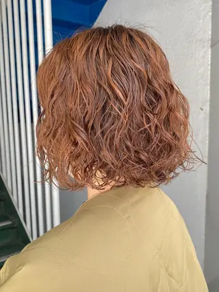ショート カラー パーマ yiye 青山所属・無料カットモデル募集 🌱ひょうがのヘアスタイル