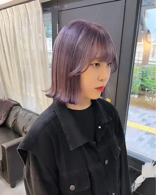 ミディアム ツヤ髪縮毛矯正 🩶manamiのヘアスタイル