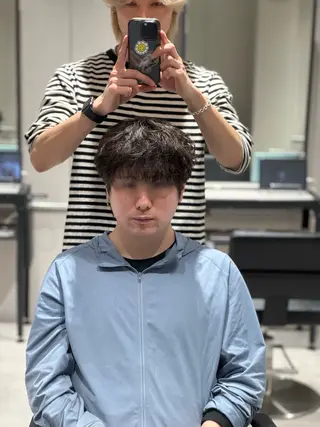 メンズ 曲がる縮毛/カルマパ ーマ/池袋/横村大全のヘアスタイル