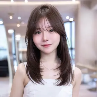 ミディアム カラー 渋谷/韓国レイヤー/ 艶カラー/nanoのヘアスタイル