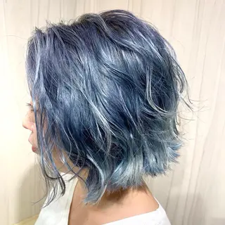 ミディアム カラー ヘアアレンジ ⭐️柏木皇気ブリーチ ムラ修正/他店直しのヘアスタイル