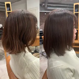 ミディアム カラー パーマ 山野愛子美容室銀座店所属・🌼髪質改善/透明感 艶髪タケドミのヘアスタイル