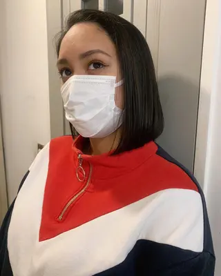 ミディアム 【pejite】 Hinanoのヘアスタイル