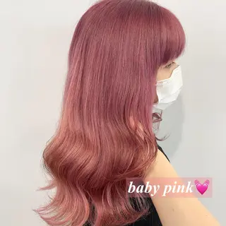 セミロング カラー ヘアアレンジ レイヤー×グレージュ /ピンク🩷mioのヘアスタイル