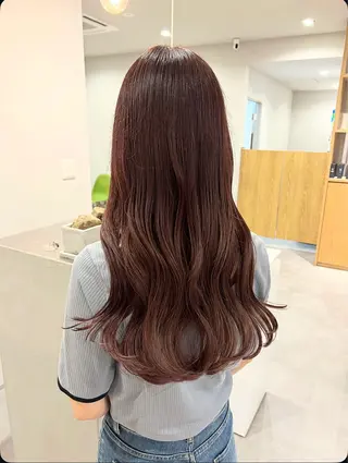 ロング カラー パーマ ヘアアレンジ メンズ 透明感カラー/ 新潟万代/池野里衣のヘアスタイル